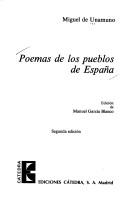 Front cover of Poemas de los pueblos de España by Miguel de Unamuno