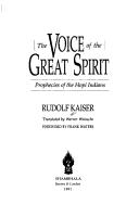 Front cover of The voice of the Great Spirit by Rudolf Kaiser