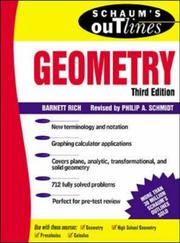 Front cover of Schaum's outline of theory and problems of geometry by Barnett Rich