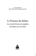 Cover of Le Parnasse du th©♭©Øtre by Georges Forestier