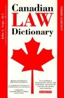 Cover of Canadian law dictionary by John Yogis