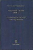 Front cover of Summarischer Entwurf der Grundlehren by Christian Thomasius