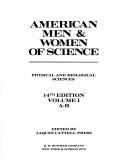 Front cover of American Men and Women of Science, A-B by Jaques Cattell Press.