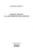 Front cover of Marcel Proust à la recherche des sciences by F. Vannucci