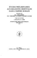Front cover of Inventaire bibliographique des Isiaca (Ibis) by Jean Leclant