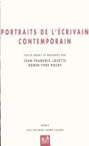 Front cover of Portraits de l'écrivain contemporain by Roger-Yves Roche