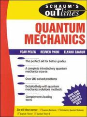 Front cover of Schaum's outline of theory and problems of quantum mechanics by Yoav Peleg
