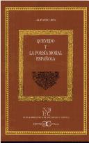 Cover of Quevedo y la poesía moral española by Alfonso Rey