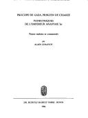 Front cover of Procope de Gaza, Priscien de Césarée, Panégyriques de l'empereur Anastase Ier by Alain Chauvot