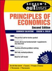 Cover of Schaum's outline of theory and problems of principles of economics by Dominick Salvatore