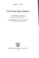 Front cover of La Vie Saint Jehan-Baptiste by Robert L. Gieber