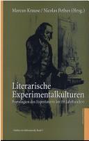 Cover of Literarische Experimentalkulturen by Nicolas Pethes