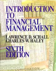 Front cover of Introduction to financial management by Lawrence D. Schall
