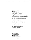 Cover of Tables of physical and chemical constants and some mathematical functions by G. W. C. Kaye