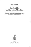 Cover of Das Erzählen und die guten Absichten by Sten Nadolny