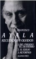Cover of Recuerdos y olvidos by Ayala, Francisco