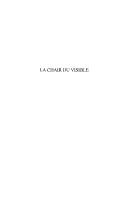 Front cover of La chair du visible by Jean-Yves Mercury