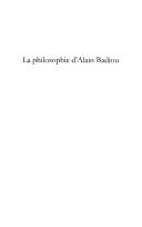 Front cover of La philosophie d'Alain Badiou by Fabien Tarby