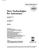 Cover of New technologies for astronomy by J.-P Swings