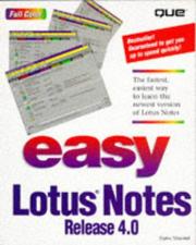 Front cover of Easy Lotus Notes release 4.0 by Elaine J. Marmel