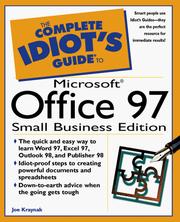 Front cover of The complete idiot's guide to Microsoft Office 97 by Joe Kraynak