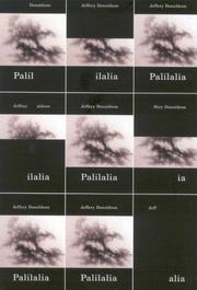 Front cover of Palilalia by Jeffery Donaldson