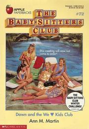 Front cover of Dawn and the We Love Kids Club by Ann M. Martin