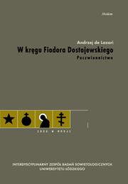 Front cover of W kręgu Fiodora Dostojewskiego by Andrzej de Lazari