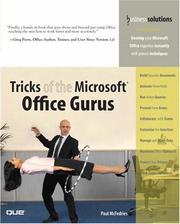 Front cover of Tricks of the Microsoft Office Gurus (Business Solutions) by Paul McFedries