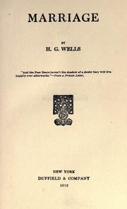 Cover of Marriage by H. G. Wells