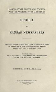 Front cover of History of Kansas newspapers by Kansas State Historical Society.