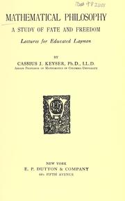 Cover of Mathematical philosophy by Cassius Jackson Keyser