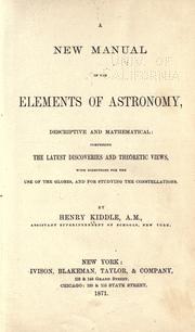 Front cover of A new manual of the elements of astronomy by Henry Kiddle