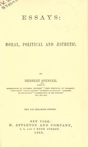Cover of Essays by Herbert Spencer