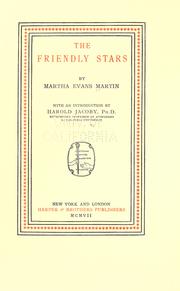 Front cover of The Friendly Stars by Martin, Martha Evans