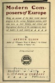 Front cover of Modern composers of Europe by Arthur Elson