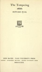 Cover of The tempering by Howard Swazey Buck