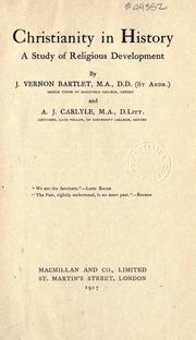 Front cover of Christianity in history by J. Vernon Bartlet