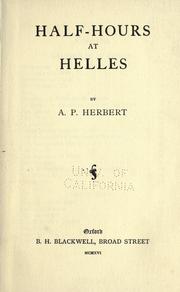 Cover of Half-hours at Helles by Alan Patrick Herbert