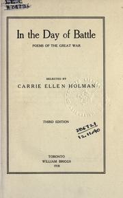 Front cover of In the day of battle by Carrie Ellen Holman