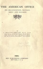 Cover of The American office by John William Schulze