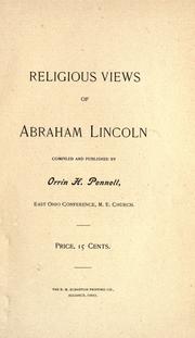Cover of Religious views of Abraham Lincoln by Orrin Henry Pennell