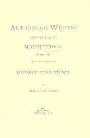 Front cover of Authors and writers associated with Morristown by Julia Keese Colles