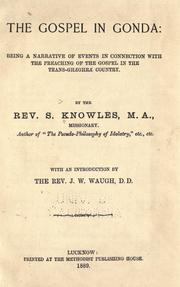 Front cover of The gospel in Gonda by S. Knowles
