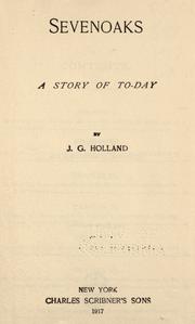 Front cover of Sevenoaks by Josiah Gilbert Holland