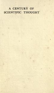 Cover of A century of scientific thought & other essays by Windle, Bertram Coghill Alan Sir