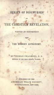 Front cover of A series of discourses on the Christian revelation by Thomas Chalmers