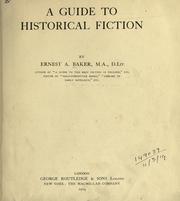 Front cover of A guide to historical fiction by Ernest Albert Baker