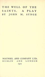 Front cover of The well of the saints by J. M. Synge