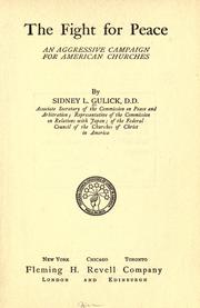 Front cover of The fight for peace by Gulick, Sidney Lewis